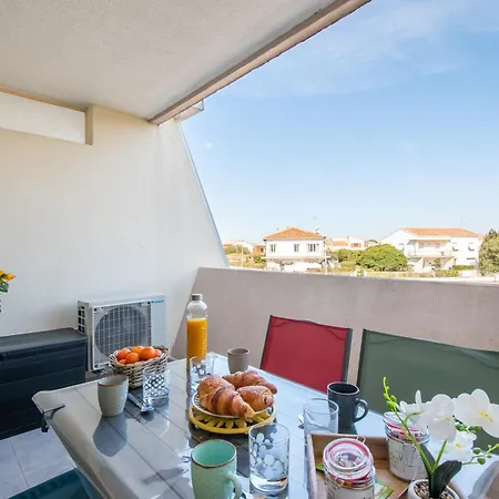 아파트 L'hacienda Grau Du Roi Cosy 4 Pers Avec Piscine Dans Calme Belle Terrasse Coin Nuit Separe A 200 M De La